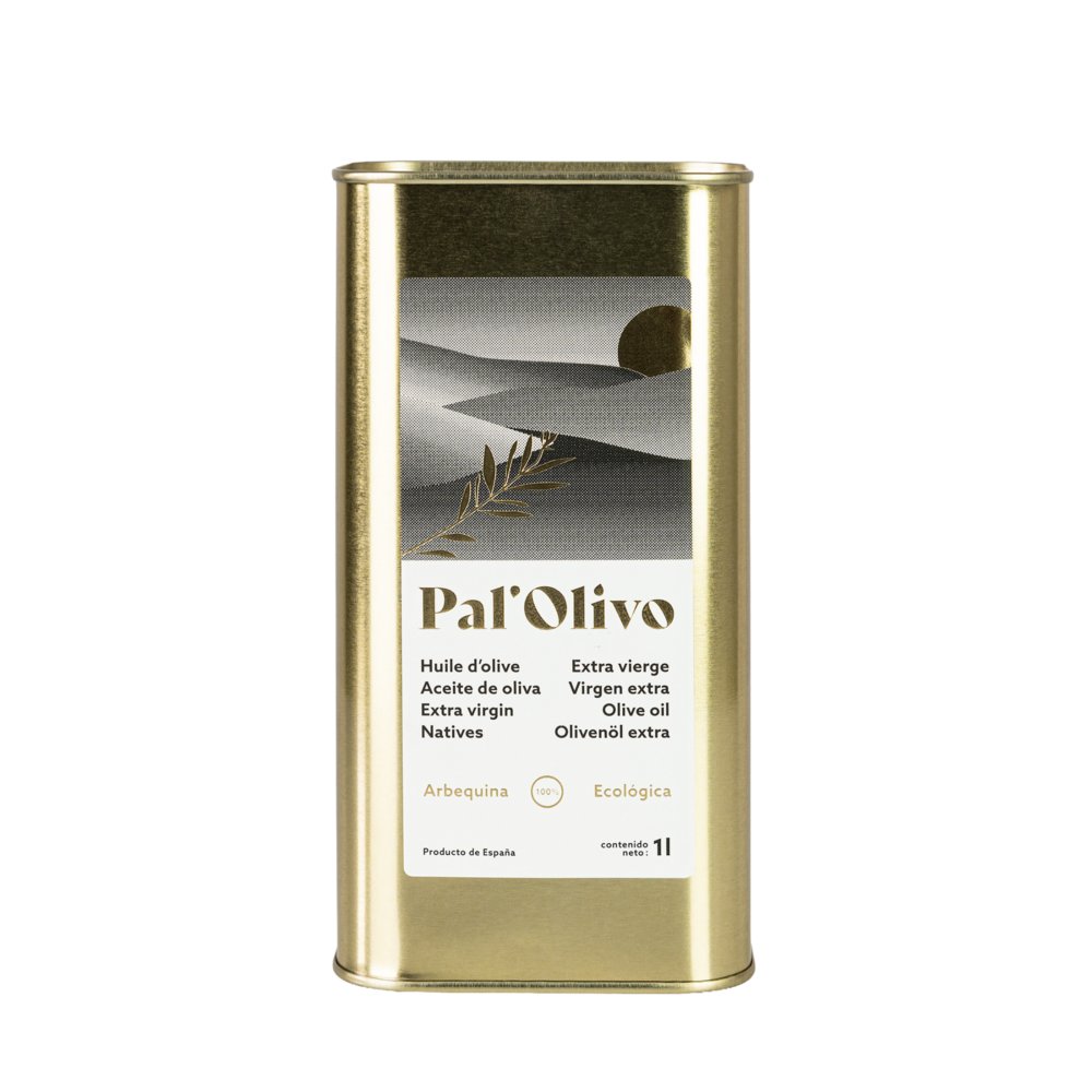 Bidon Huile d'Olive Vierge Extra Bio Arbequina (1 Litre) - Pal'Olivo Espagne