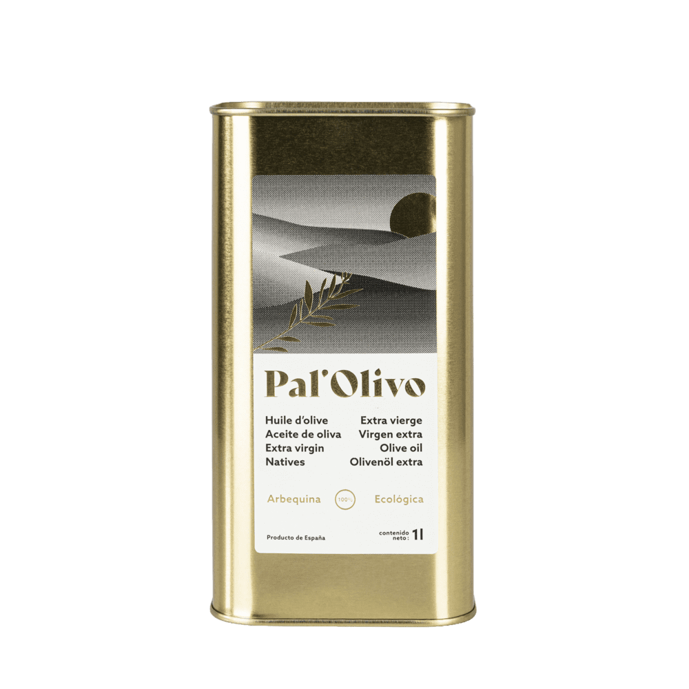 Bidon Huile d'Olive Vierge Extra Bio Arbequina (1 Litre) - Pal'Olivo Espagne
